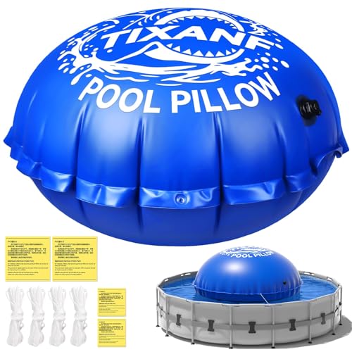 TIXANF Winter-Poolkissen, 0,4 mm dick, flexibel und langlebig, PVC-Pool-Kissen für oberirdische Pools, Schwimmbad-Schließung, Winter-Set, Seil und Flicken im Lieferumfang enthalten, rund TIXANF Winter-Poolkissen, 0,4 mm dick, flexibel und langlebig, PVC-Pool-Kissen für oberirdische Pools, Schwimmbad-Schließung, Winter-Set, Seil und Flicken im Lieferumfang enthalten, rund von TIXANF