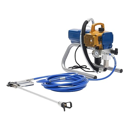 Airless Farbsprühgerät 3000PSI 1800W 22 Mpa Airless Spritzgerät Lackiergerät Airless Painter Sprayer Farbsprühsystem für Die Meisten Farben mit Sprühdüse, Spritzschlauch & Verlängerungsstange von TIXBYGO