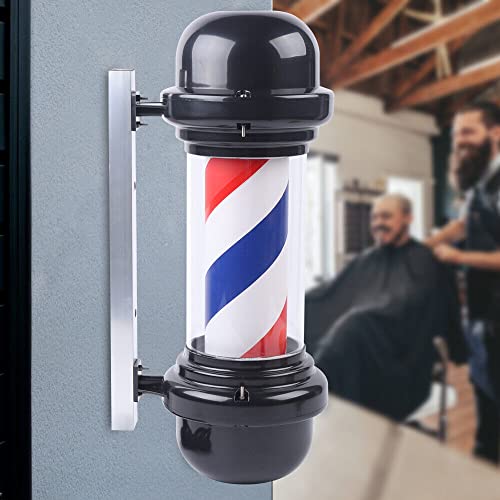 Barber Pole LED Light 50.8cm Barbierstab, Friseursalon Zeichen Barber Shop Sign Rotierende Rot Weiß Blau Streifen Lampe, 220V IP54 Wasserdicht Energie Sparen Barber-Pole von TIXBYGO