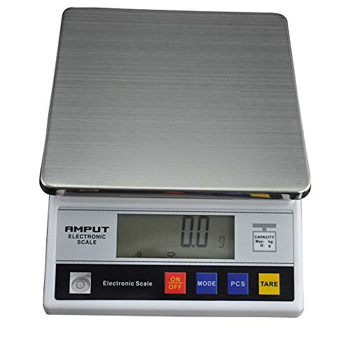 Digitale Edelstahl Küchenwaage LCD Feinwaage Scale Zählwaage Laborwaage Präzisionswaage 7.5KG/0.1G von TIXBYGO