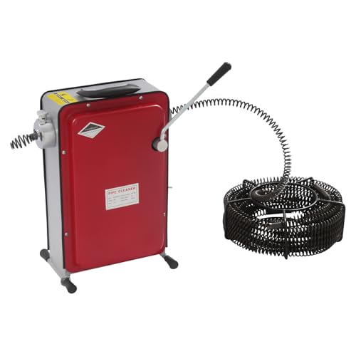 Elektrische Rohrreinigungsmaschine für Ø20-130 mm Rohrleitungen, Rohrreinigungsspirale Rohrreiniger Abflussreiniger, inkl. Spule Feder, Schneidköpfe & Handschuhe Elektrische Rohrreinigungsmaschine für Ø20-130 mm Rohrleitungen, Rohrreinigungsspirale Rohrreiniger Abflussreiniger, inkl. Spule Feder, Schneidköpfe & Handschuhe von TIXBYGO