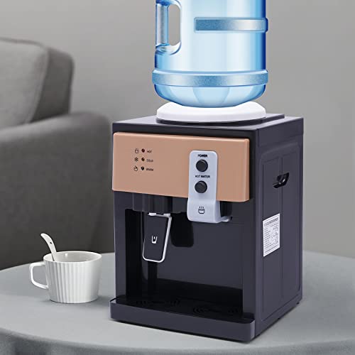 Elektrischer Wasserspender 550W Heiß Kalt Dispender, Wasserkühler Heißwasserspender Desktop Water Dispenser für den Haushalt Büro, Fasst 3.5-18.9L Wasser in Eimer (D) von TIXBYGO