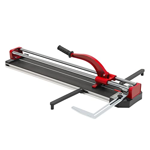 Fliesenschneider Laminatschneider Tile Cutter Laminat Schneidegerät, Fliesenschneider 800mm Schnittlänge Flisenschneidmaschine Manuelle Fliesenschneidmaschine für Wandfliesen und Bodenfliesen, Rot von TIXBYGO