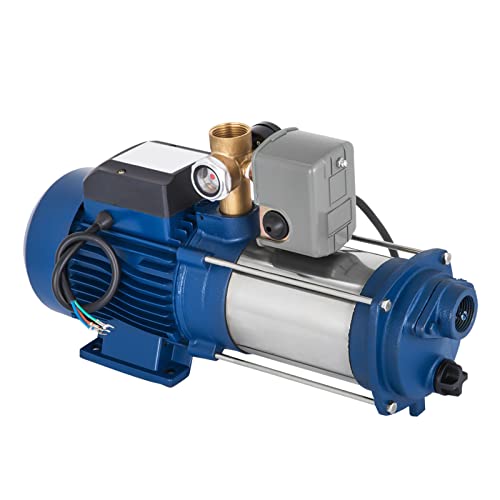 Kreiselpumpe 230V 1800W Jetpumpe Hauswasserwerk Gartenpumpe aus Edelstahl 2850 U/min IP44 Förderhöhe 90m zur Verstärkung der Rohrleitung, Wasserversorgung und Entwässerung Kreiselpumpe 230V 1800W Jetpumpe Hauswasserwerk Gartenpumpe aus Edelstahl 2850 U/min IP44 Förderhöhe 90m zur Verstärkung der Rohrleitung, Wasserversorgung und Entwässerung von TIXBYGO