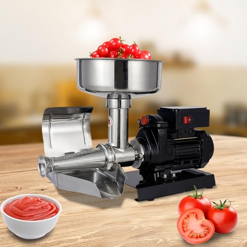 Tomatenpresse Edelstahl 450W Passiergerät Elektrisch Beerenpresse Für Familie, Dessertläden und Obstmärkten, von Tomatensauce, Erdbeersauce, Heidelbeersauce Und Anderen Marmeladen von TIXBYGO