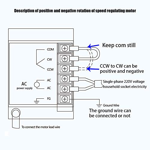 Wechselstrom-Getriebemotor AC 220V 120W 5K Gear Motor Elektromotor Getriebemotor Einphasen Asynchron Getriebemotor Hohe Drehmomente Einstellbare mit Drehzahlregler CW/CCW von TIXBYGO