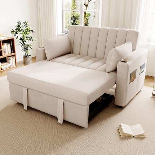 TIZZ Modernes Multifunktionssofa, Schlafsofa, Schlafcouch mit Schlaffunktion, Doppelsofa mit Verstellbarer Rückenlehne, mit Getränkehalter und Kissen, geeignet für Wohnzimmer, Wohnung usw. TIZZ Modernes Multifunktionssofa, Schlafsofa, Schlafcouch mit Schlaffunktion, Doppelsofa mit Verstellbarer Rückenlehne, mit Getränkehalter und Kissen, geeignet für Wohnzimmer, Wohnung usw. von TIZZ