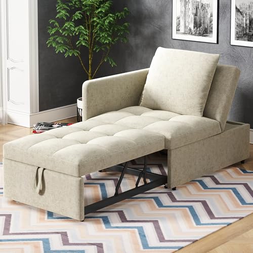 TIZZ Polsterbett, Schlafsofa 3 in 1 Multifunktions-Schlafsofa, Leinenstoffsofa mit Verstellbarer Rückenlehne, Liegesofa für kleine Räume TIZZ Polsterbett, Schlafsofa 3 in 1 Multifunktions-Schlafsofa, Leinenstoffsofa mit Verstellbarer Rückenlehne, Liegesofa für kleine Räume von TIZZ