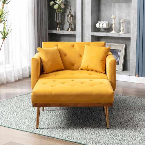 TIZZ Sessel Modern Stil Verstellbare Rückenlehne Klappsofa Wohnzimmer Schlafzimmer Arbeitszimmer Mango von TIZZ