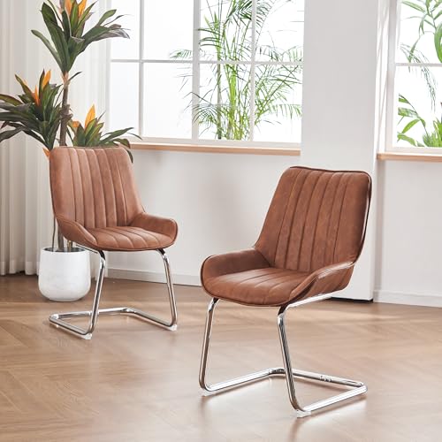 TIZZ Sorgfältig ausgewählte Küche Wohnzimmer Esszimmer Stühle aus Kunstleder Material für leichtere Wartung! (Satz von 2) von TIZZ