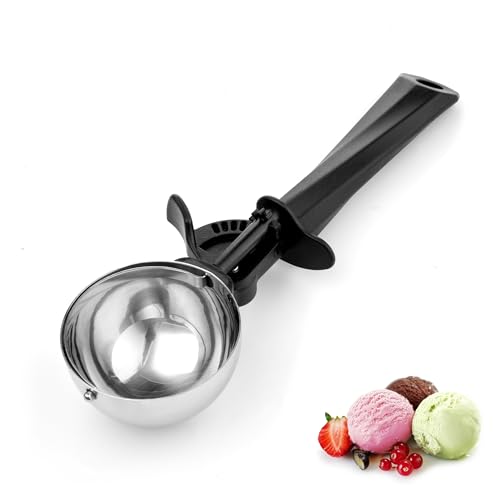 Eisportionierer Edelstahl, Eislöffel Portionierer 6 tbsp, Eiskugelportionierer 90 ml mit Auslöser und Komfortablem Griff Für Eiscremekugel, Backen, Melonenkugel, Eisportionierer Größe 70mm Eisportionierer Edelstahl, Eislöffel Portionierer 6 tbsp, Eiskugelportionierer 90 ml mit Auslöser und Komfortablem Griff Für Eiscremekugel, Backen, Melonenkugel, Eisportionierer Größe 70mm von TJ POP