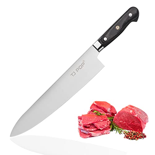 Gyuto Messer 270mm, TJ POP japanisches Kochmesser, Full-Tang Design Sushi Messer, Klinge aus hochwertigem Kohlenstoffstahl von TJ POP
