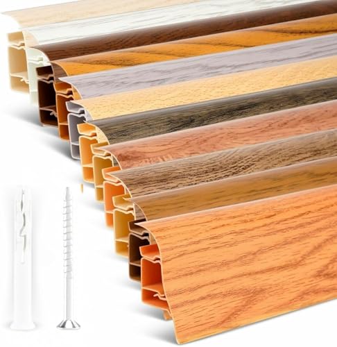 TJ Sockelleisten Außenecke in Walnuss Creme I 1 Stück I Eckstück aus PVC für Fußleisten I langlebige Eckkappe aus robustem Kunststoff in modernem Holzdesign I einfache Montage von TJ