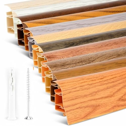 TJ Sockelleisten Innenecke in Nussbaum I 1 Stück I Eckstück aus PVC für Fußleisten I langlebige Eckkappe aus robustem Kunststoff in modernem Holzdesign I einfache Montage von TJ
