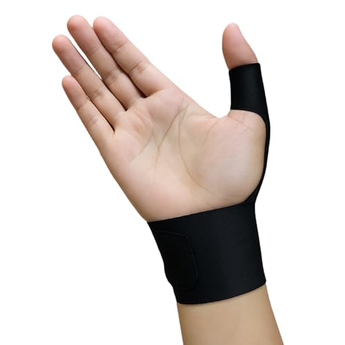 TJHDSF Daumenbandage, Daumenbandage Linke, Daumensattelgelenk Bandage, Handgelenk Bandagen, HandgelenkstüTze, Handbandage, Sportverletzungen、Gelenkschmerzen, Schwarz (Linke Hand) von TJHDSF