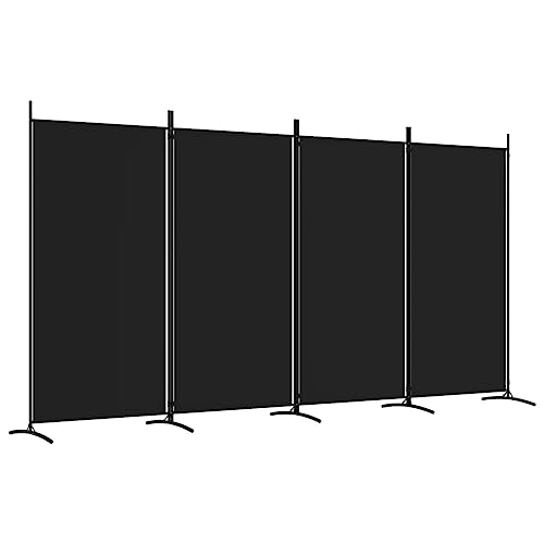 TJROO Raumteiler Schwarz 346 x 180 cm aus Stoff Sichtschutz Privacy Raum Raumteiler für Schlafzimmer Ecke Garten Paravent leicht zusammenklappbar von TJROO