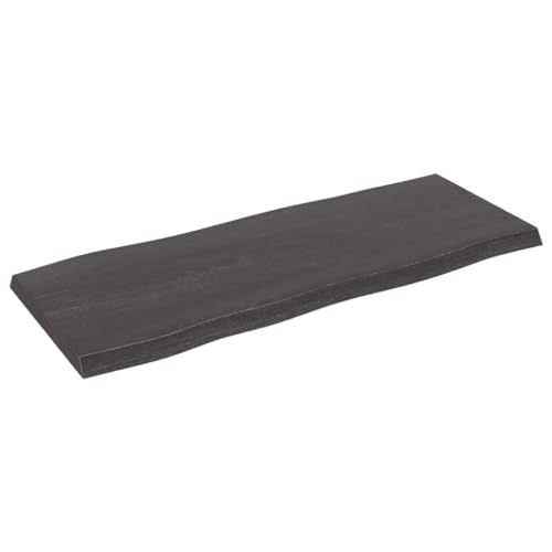 TJROO Tischplatte Dunkelgrau 100x40x4 cm Massives Eichenholz Deckplatte Holzplatten Schreibtischplatten Massivholzplatte Tischplatten Table Top Esstiach Esstischplatte Möbelplatten von TJROO