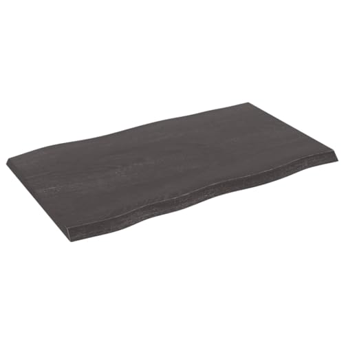 TJROO Tischplatte Dunkelgrau 100x60x4 cm Massives Eichenholz Table Top Esstiach Esstischplatte Möbelplatten Deckplatte Holzplatten Schreibtischplatten Massivholzplatte Tischplatten von TJROO