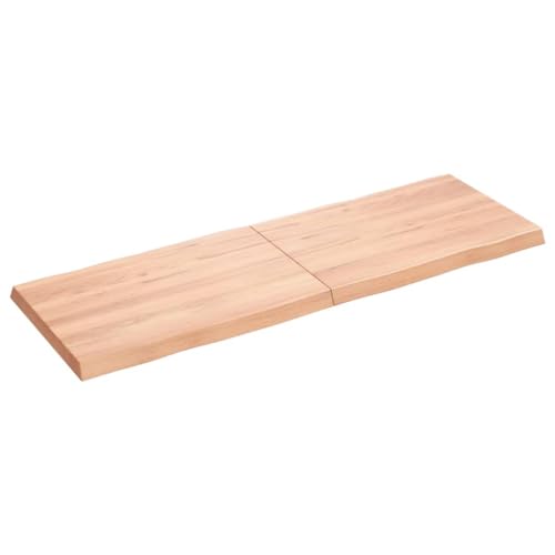 TJROO Tischplatte Hellbraun 120x40x4 cm Massives Eichenholz Möbelplatten Deckplatte Holzplatten Schreibtischplatten Esstiach Esstisch Holz Tischplatten Tabletop Esstischplatte von TJROO