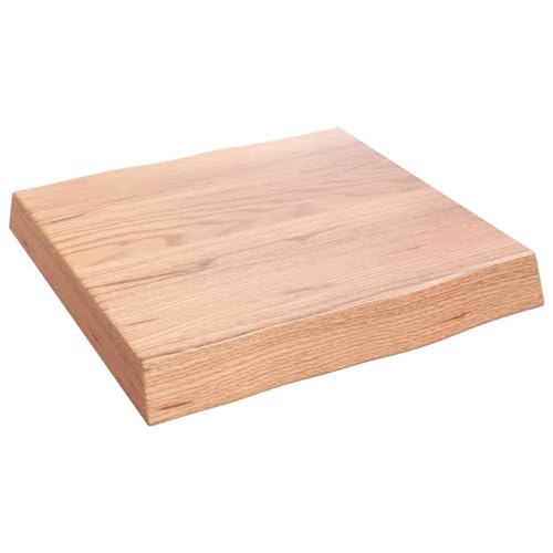 TJROO Tischplatte Hellbraun 40x40x6 cm Massives Eichenholz Esstischplatte Möbelplatten Deckplatte Holzplatten Schreibtischplatten Esstiach Esstisch Holz Tischplatten Tabletop von TJROO