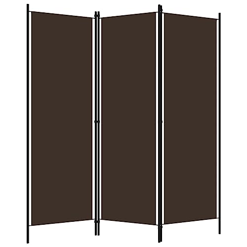 TJROO Trennwand Braun 150 x 180 cm Paravent Separe Dekoration für Schlafzimmer Raumteiler Trennwand für Wohnzimmer Sichtschutz Privacy Bereich Büro Wohnzimmer Innen Stoff von TJROO