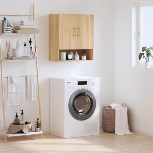 TJROO Wandschrank Innenmöbel Aufbewahrungsschrank Anrichte für Schlafzimmer oder jeden anderen Wohnraum Minimalistisches Design Eiche Sonoma 60 x 31 x 70 cm von TJROO