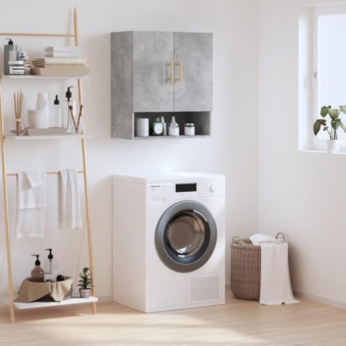 TJROO Wandschrank Innenmöbel Aufbewahrungsschrank Anrichte für Schlafzimmer oder jeden anderen Wohnraum Minimalistisches Design Grau Beton 60 x 31 x 70 cm von TJROO
