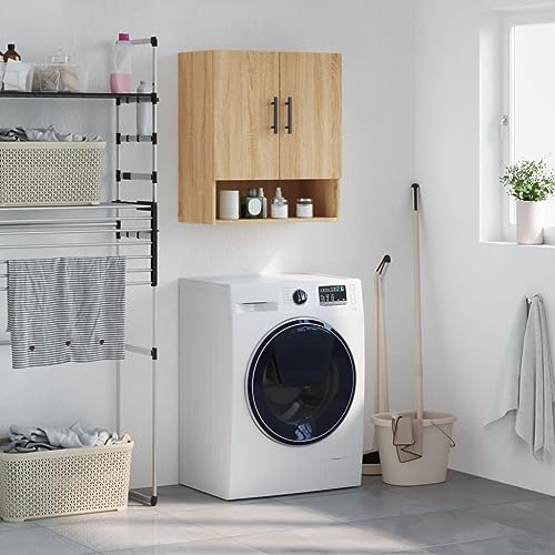 TJROO Wandschrank Innenmöbel Aufbewahrungsschrank für Schlafzimmer oder jeden anderen Wohnraum Anrichte minimalistisches Design Eiche Sonoma 60 x 31 x 70 cm von TJROO