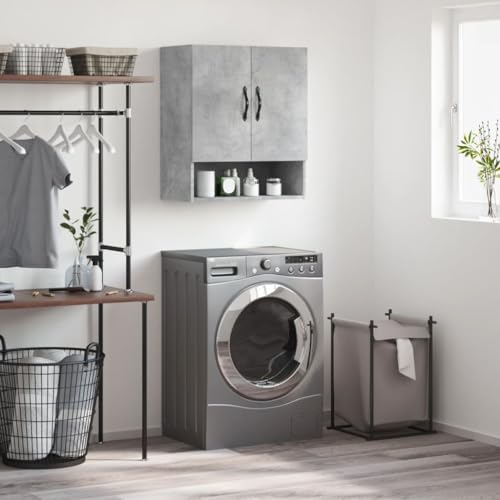 TJROO Wandschrank Innenmöbel Sideboard Aufbewahrungsschrank für Schlafzimmer oder jeden anderen Wohnraum Minimalistisches Design Grau Beton 60 x 31 x 70 cm von TJROO