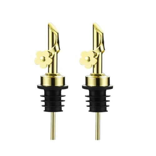 TJUSPIRIT 2 Stück Ausgießer aus Edelstahl, Olivenöl Ausgießer Flaschenausgießer Weinausgießer für Weinflaschen Olivenöl Ölflaschen usw.(Gold) von TJUSPIRIT