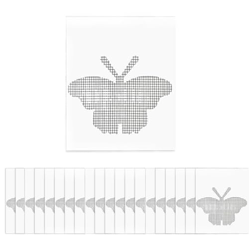 ‎TJUSPIRIT 20 Stück Fliegengitter Reparatur Klebeband Selbstklebend, 9 cm x 7 cm Fliegengitter Reparatur Set für Fliegengitter Fenster(Schmetterling) von TJUSPIRIT