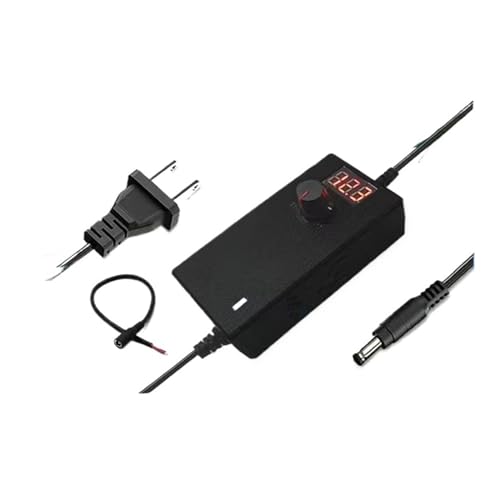 3-12V5A-24V3A Motor, Wasserpumpe, Lüfter, LED-Lichtleiste, einstellbare Spannung, Geschwindigkeit und Dimm-Stromversorgung(3 -12V-3A with Display+Cable) von TJXADNEV