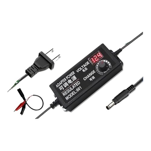 3-12V5A-24V3A Motor, Wasserpumpe, Lüfter, LED-Lichtleiste, einstellbare Spannung, Geschwindigkeit und Dimm-Stromversorgung(3-12V-5A with Display+Clip) von TJXADNEV