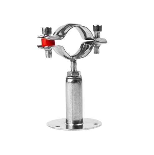 304 Edelstahl Feste Klemme Gewindestange M8 Halterung Gasleitung mit Schraube Teleskoprohrklemme Höhenverstellung 50-100MM(Inside diameter 85mm*89mm) von TJXADNEV