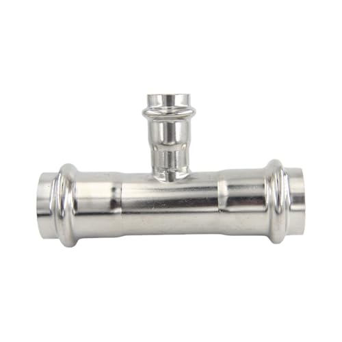 Reduzier-T-Stück aus Edelstahl 304 mit Doppelklemme, dünnwandiges Rohr, Wasserrohr, Reduzier-T-Stück, Innendurchmesser 20–50,8 mm(Inside diameter 32mm*25.4mm) von TJXADNEV