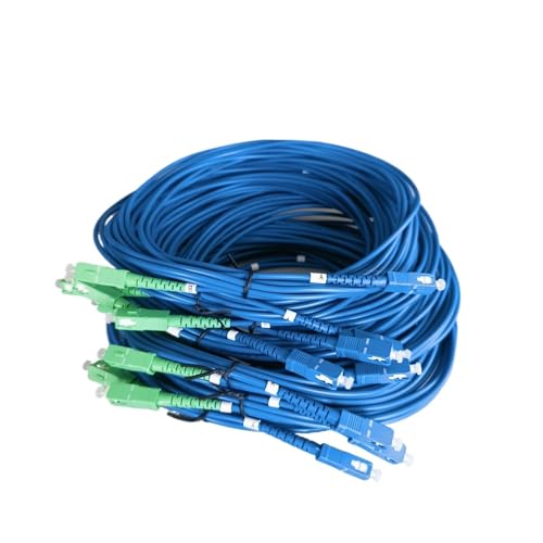 TJXADNEV 10er-Pack 5 Meter SC/APC auf SC/UPC Glasfaserkabel FTTR Indoor Simplex Verlängerungskabel von TJXADNEV
