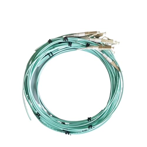 TJXADNEV 10er-Pack OM3-Glasfaser-Pigtails 1 Meter LC/UPC 50/125 Multimode-Einzelader 2,0 mm LSZH FTTH-Verlängerungskabel von TJXADNEV