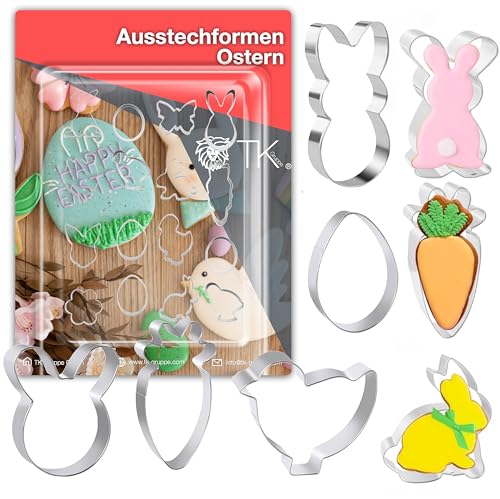 Hey!Easter® 16er Ausstecher Ostern Set - Ausstechform zum Backen - Keksausstecher & Ausstechform & Plätzchen & Backform von TK Gruppe Timo Klingler