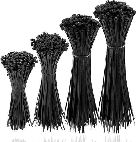 500x Kabelbinder cable ties schwarz Set - kurz & lang - reißfest & UV beständig - diverse Längen - für Handwerk & Haushalt von TK Gruppe Timo Klingler