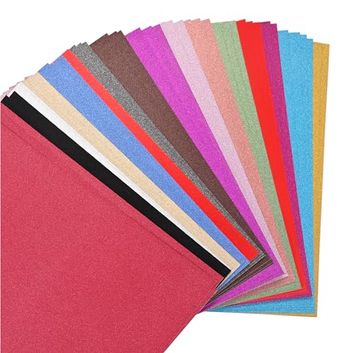 Bastelfreund® 150x Blatt - Glitzerpapier Glitterpapier 250 g/m² - A4 Kopierpapier Druckerpapier bunt - zum Basteln & gestalten - Bastelpapier Tonkarton Pappe von TK Gruppe Timo Klingler