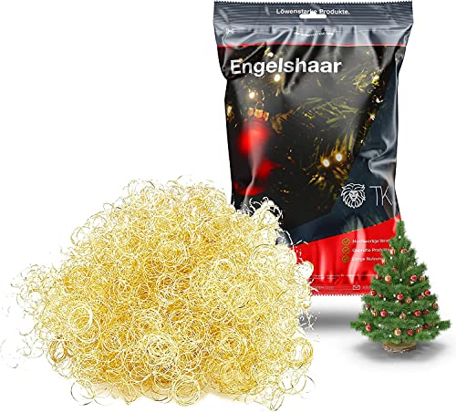 TK Gruppe Timo Klingler Weihnachtswunder® 10x Engelshaar Gold gelockt Lametta für Weihnachten Advent Deko Dekoration von TK Gruppe Timo Klingler