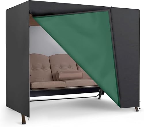 TK Gruppe Timo Klingler 3X Schutzhülle Hollywoodschaukel, für 2,3,4-Sitzer, Abdeckung wasserfest & Winddicht & UV-Schutz - reißfeste Plane Gartenschaukel - 210x150x150cm von TK Gruppe Timo Klingler