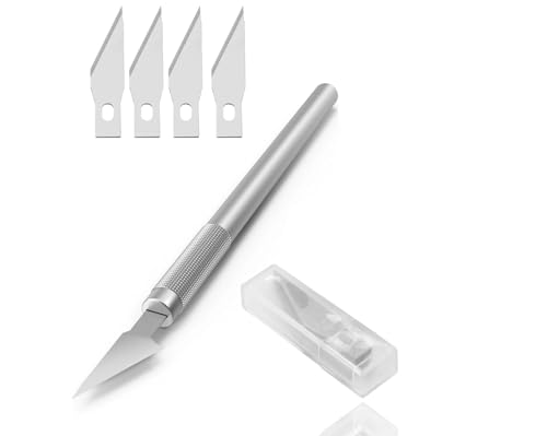 Bastelfreund® Scalpel Knife Premium Skalpell Set inkl. 10x Ersatzklingen - Bastelmesser extra scharf - für präzises Basteln & Modellbau - DIY Cuttermeser & Schnitzmesser von TK Gruppe Timo Klingler