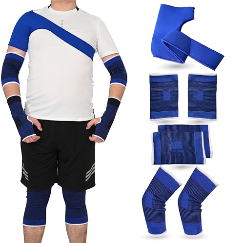 TK Gruppe Timo Klingler 7X XXL Bandage Set mit Kniebandage - Ellenbogenbandage - Fußbandage - Schulterbandage - Knöchelbandage für Sport & Freizeit von TK Gruppe Timo Klingler