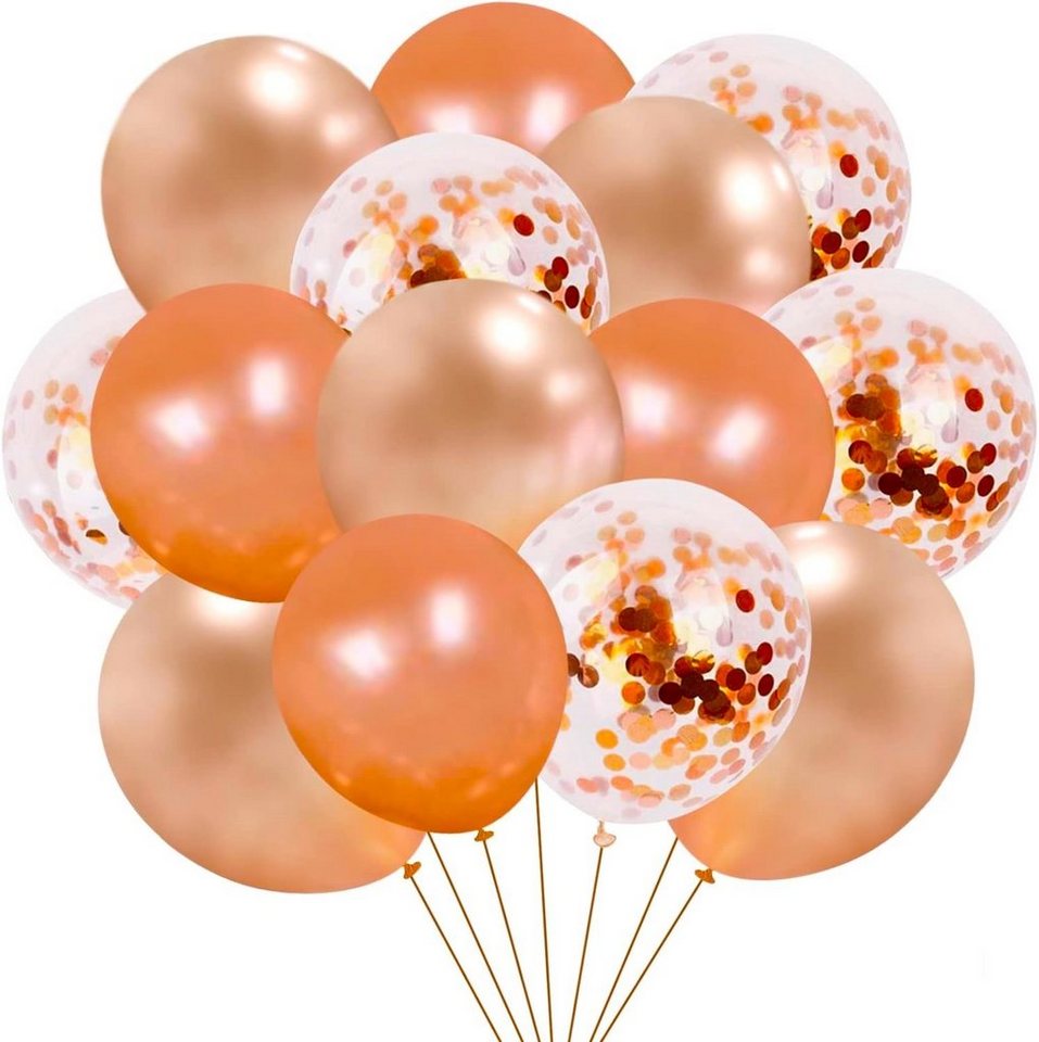 Dekotalent® Luftballon 100x Luftballons mit Konfetti - 35 cm - Geburtstag Hochzeit Party Deko von Dekotalent®
