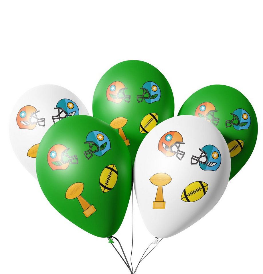Dekotalent® Luftballon 50x Luftballons Ballons Super Bowl Deko Party Set American Football, Schadstoff geprüft von Dekotalent®