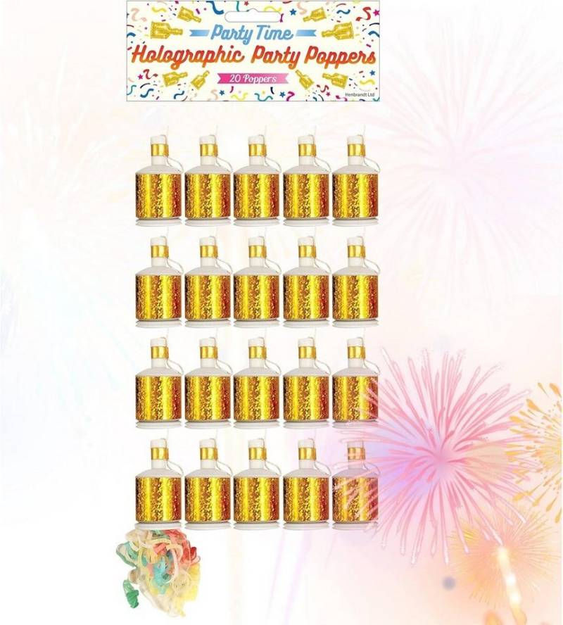 happy sparks® Konfetti 20x Party Schampus Schampusknaller Tischfeuerwerk Partypopper gold von happy sparks®
