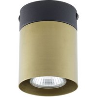 Aufbaustrahler Metall Schwarz Gold Ø8 cm elegant von TK Lighting