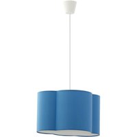 Hängelampe Kinder Metall Stoff E27 Weiß Blau Hängelampe Kinder Metall Stoff E27 Weiß Blau von TK Lighting