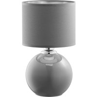 Nachttischlampe Glas Stoff Grau Graphit E27 36 cm von TK Lighting